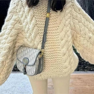 Women's Oversize Knit Sweaters Pullover Casual O Neck Solid Sweater Female 2025 Autumn Winter Loose Sleeves Knitted Pullovers