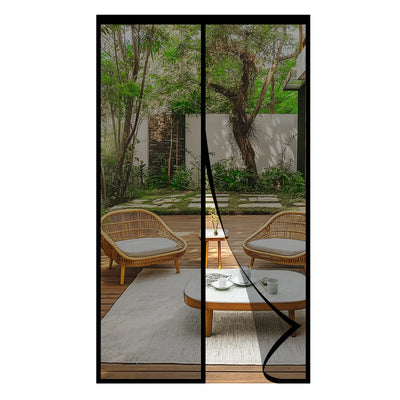 Magnetic Screen Door Screen Door Mesh Keep Bugs Out Heavy-Duty Mesh Curtain Pet and Kid Friendly Works with Front Doors