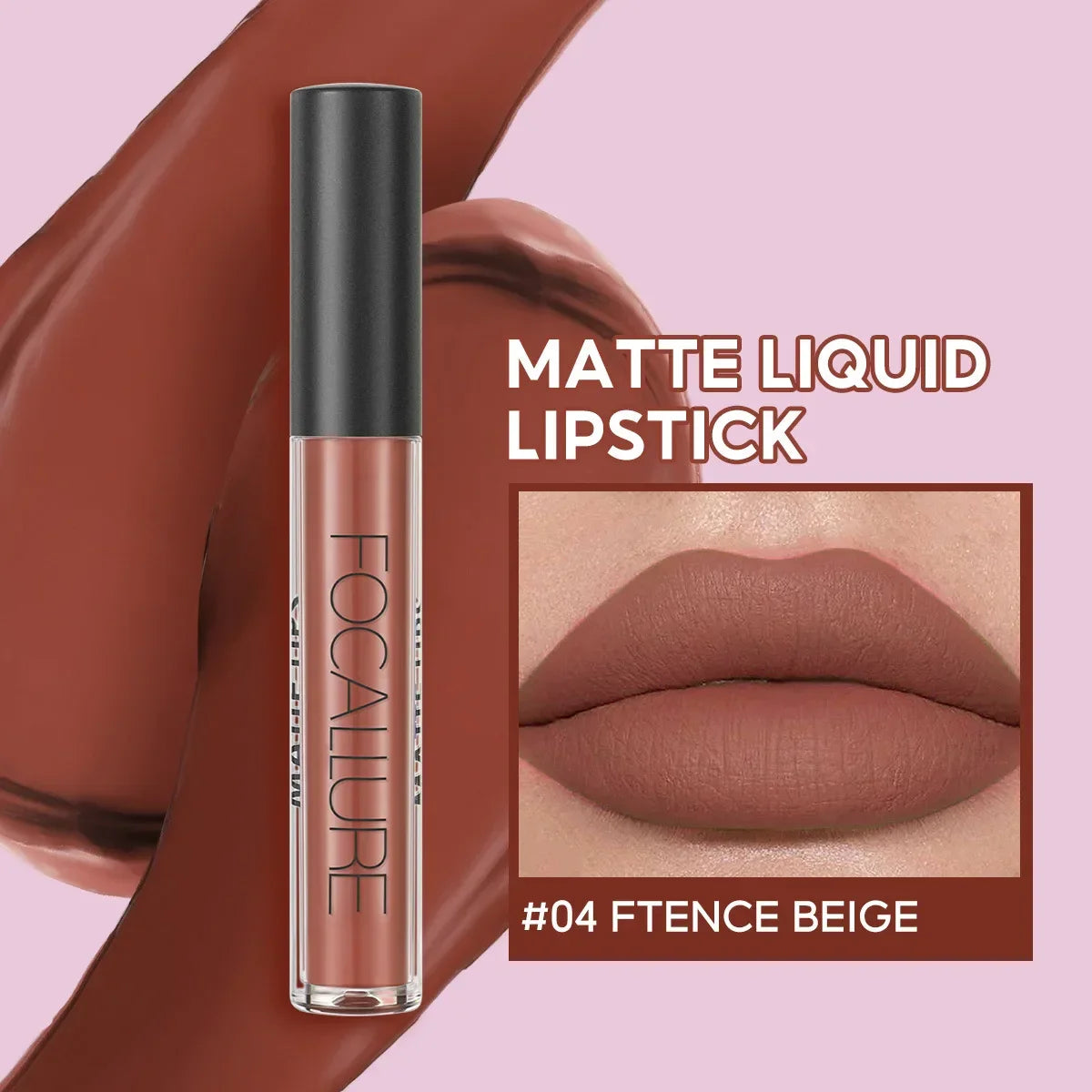 FOCALLURE Matte Liquid Lipstick Waterproof Long-lasting Lightweight Lip Gloss Lips Glaze Lips Tint Makeup for Women's Cosmetics