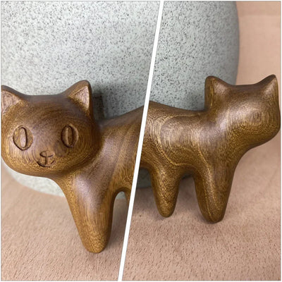 Kitten Massage Comb Baby Hair Massager Head Scalp Automatic Cat Shaped Sandalwood Manual Massagers Travel Tool