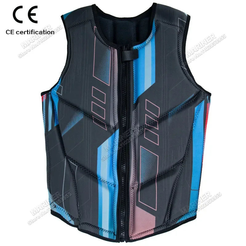 Wakesurf Comp Vest CE Approved Neoprene Life Jacket Wake Surfing Impact Vest surf But Great for All Other Watersports Activities