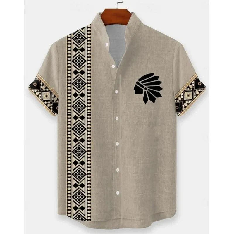 Men's New Linen Hawaiian Shirt 3D Fashion Short Sleeve Casual Urban Trend Summer Comfort Vacation