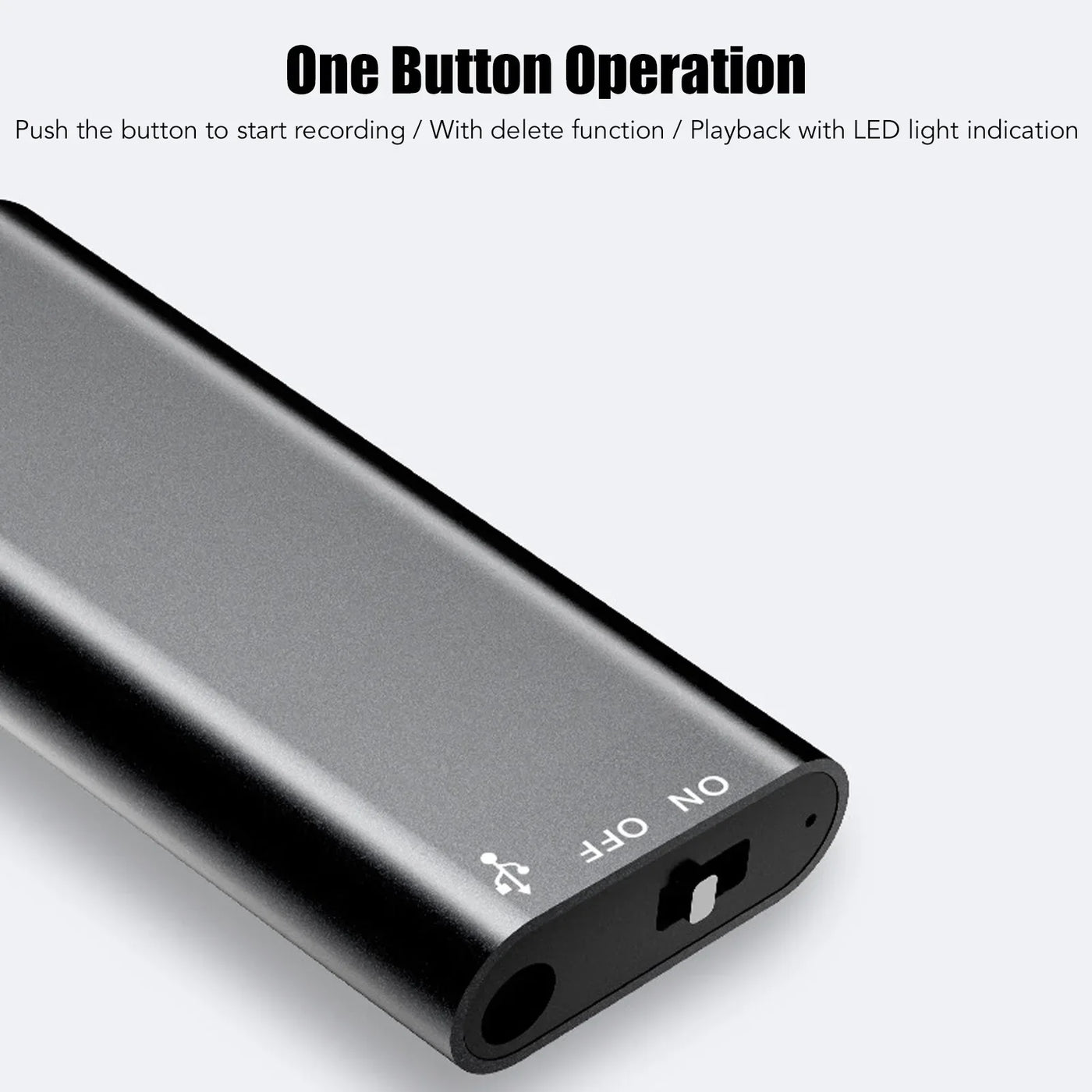 Rechargeable Recorder Voice Recorder HD Noise Reduction Voice Activated USB Charging Mini Sound Recorder for Meetings Interviews