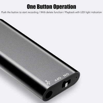 Rechargeable Recorder Voice Recorder HD Noise Reduction Voice Activated USB Charging Mini Sound Recorder for Meetings Interviews