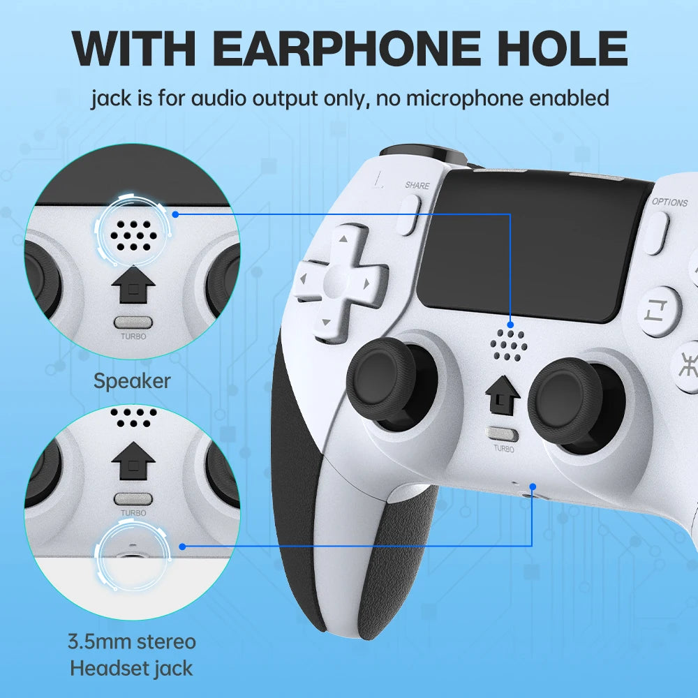 Wireless Bluetooth Controller Gamepad For PS4/PS4 Pro/PS4 Slim Console Controle for PC Wired Joystick for PS4 Gaming Accessories