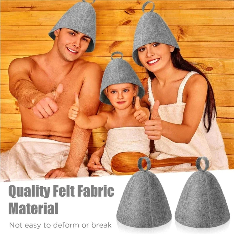 1/2pcs Wool Felt Sauna Hat Head Protective Hats for Men Women Bath House Winter Drop Shipping