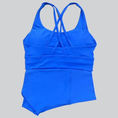 2025 Summer Women's Yoga 2-Piece Set Beauty Back Sling Bra & High Waist Butter Touch Stretch Shorts Fitness Cycling Sports Set