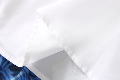 2025 Runway Designer Inspired Women's Silk Maxi Dress | Blue Floral Printed Wrap Dress | Summer Elegant Evening Gown