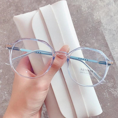 Blue Light Blocking Office Glasses Women Oversized Frame Anti-stress Decorative Glasses Computer Radiation Protection Eyewear