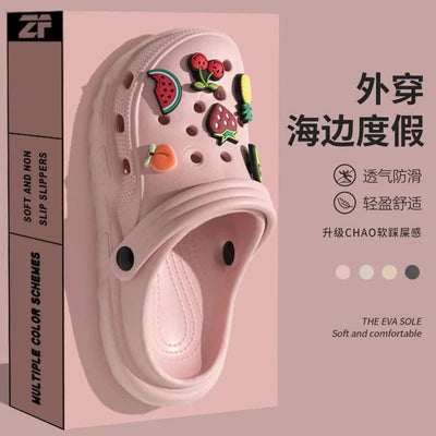 Children's Clogs For 6-18 Year Kids Sandals Cool Mules Outer Wear Summer Casual Hole Shoes For Boys And Girls Slippers