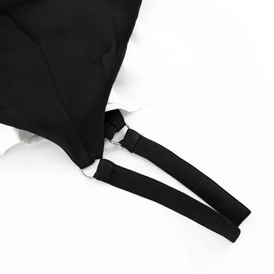 Doll Collar Casual Sheath Dresses for Women Autumn Long Sleeve Pullover Black and White Bodycon Knee Length Femme Fashion Dress