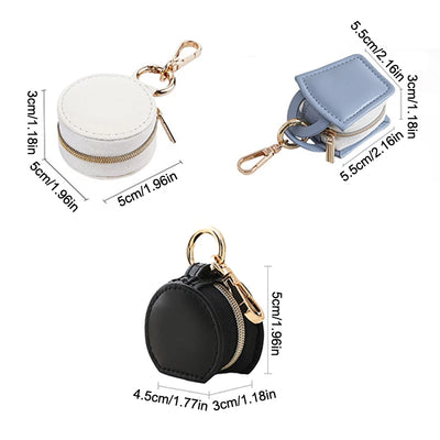 Portable Round Jewelry Box Travel Jewelry Storage Accessories Organizer For Teens Bridesmaid Gift Birthday Gift