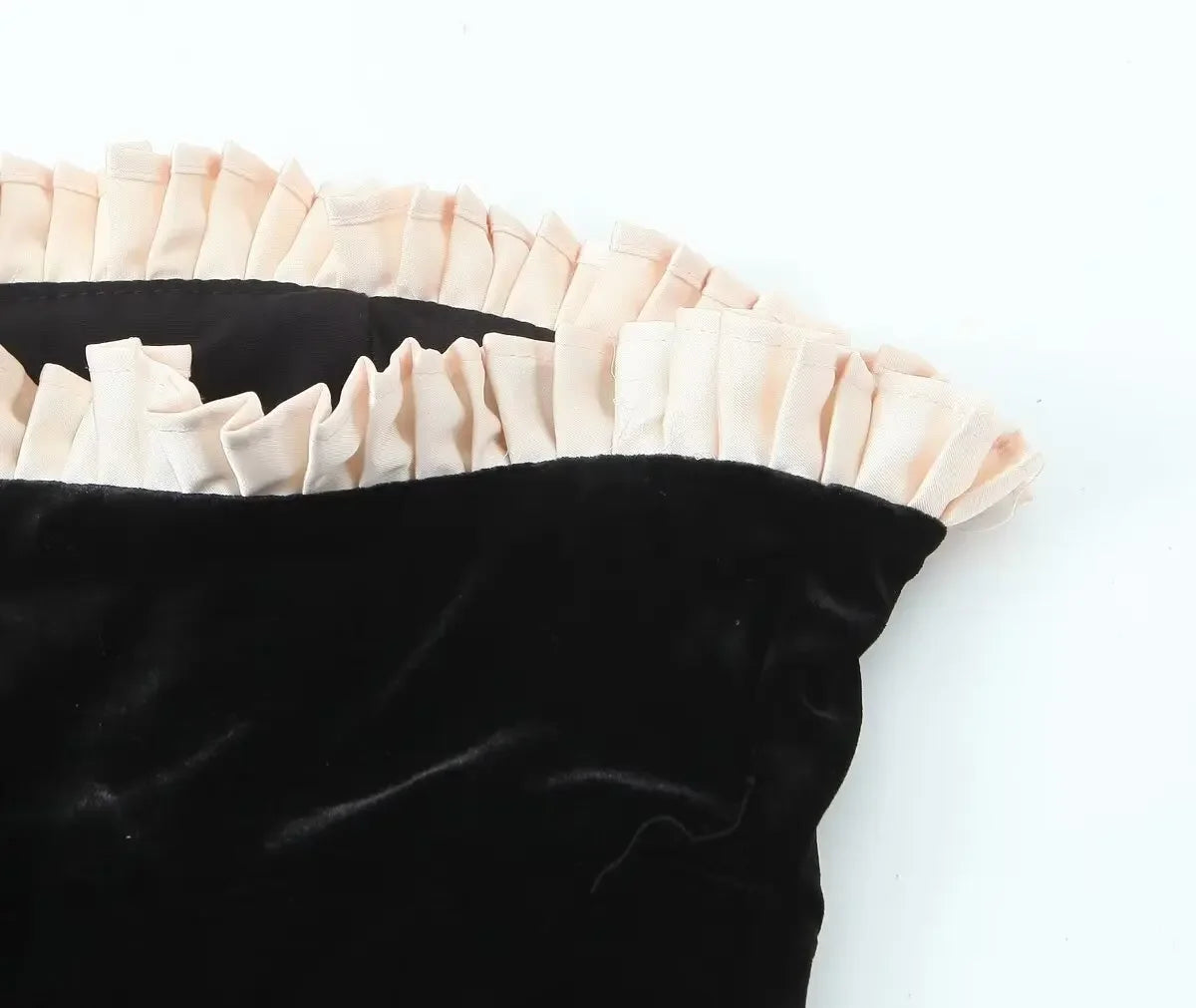 YENKYE Black Strapless Christmas Dress Sexy A Line Vintage Velvet Party Mini Dresses Elegant Women Dresses