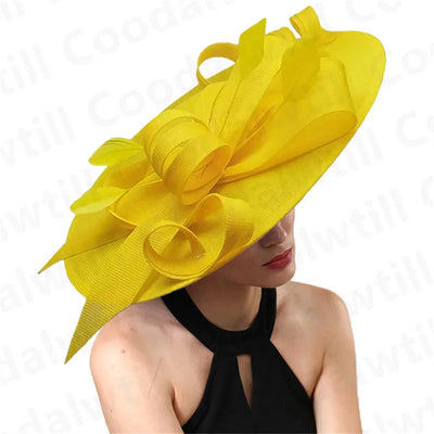Royal Ascot Big Fascinator Hats Headband Ladies Church Kentucky Derby Headpiece Ladies Race Fashion Hair Accessories Bride Hats