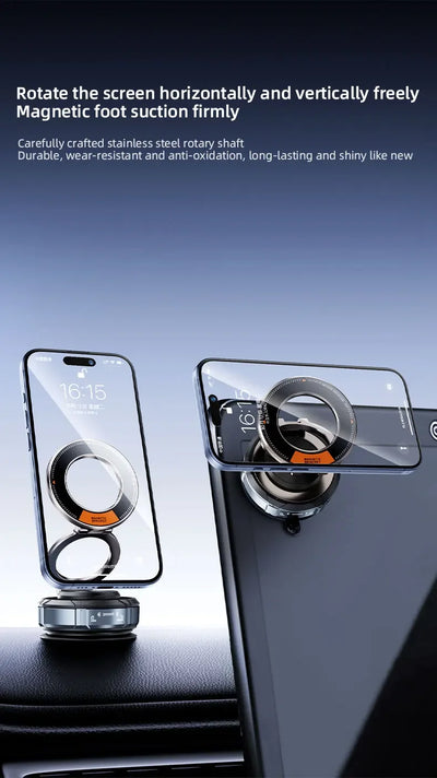 Magnetic Phone Holder Car Mount for MagSafe Enhanced Vacuum Suction Cup 360° Adjustable Cell Phone Accessorie for iPhone Android