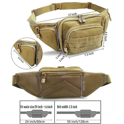 Waist Pack Nylon Bodypack Hiking Phone Pouch Outdoor Sports  Hunting Climbing Camping Belt Bags