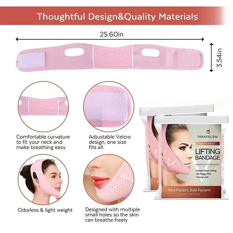 Face Slimming Bandage V-Shaped Face Shaper Women Chin Cheek Lifting Band Facial Massage Band Facial Skin Care Beauty Tool Reusab