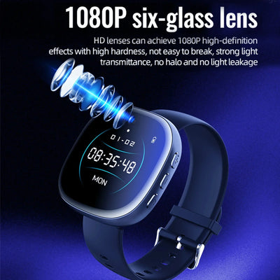 Digital Video Recorder Watch Video Recorder Watch Digital HD 1080P Noise Reduction AI Intelligent Voice Activated Recorder Watch