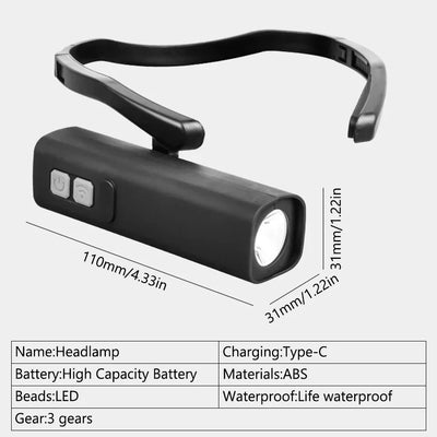 2025 New Headlight With Bright Light And Bright Outdoor Mountaineering Night Fishing Special Battery Life Extra Long Sensor Head