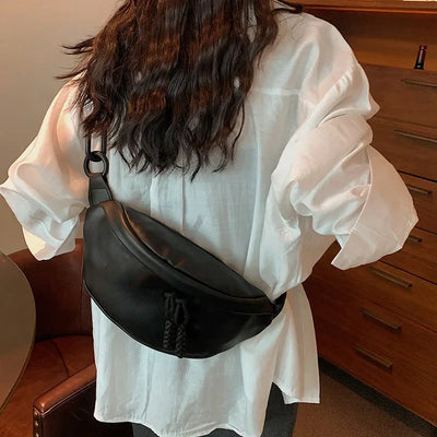 Designer Woman Waist Bag Quality Soft Leather Fanny Pack Purse Fashion Brand Ladies Belt Bag Luxury Shoulder Crossbody Chest Bag