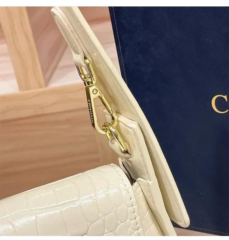 Classic women’s handbag in leather shoulder and crossbody bag style luxury elegant design for ladies by famous designer