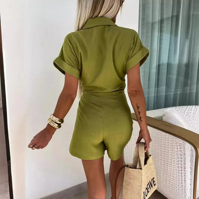 Jumpsuit Women Overalls Letter Print V Neck Cotton Linen Bodysuits Loose Trousers Summer Romper Sexy Streetwear Elegant Bodysuit