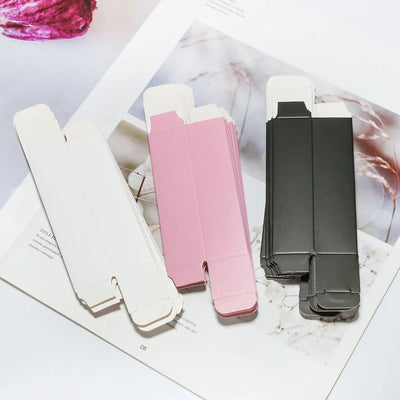 Empty Lip Gloss Box Paper Packaging 50pcs 95mm*25mm Private Label Kraft Paper Boxes Customized Logo Wholesale Bulk for Business