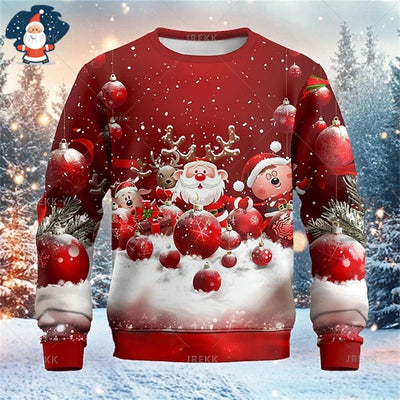 Happy Christmas Sweatshirts Mens Ugly Christmas Sweater Funny Fashion New In Sweaters Women Ugly Sweaters Christmas Jumpers Men