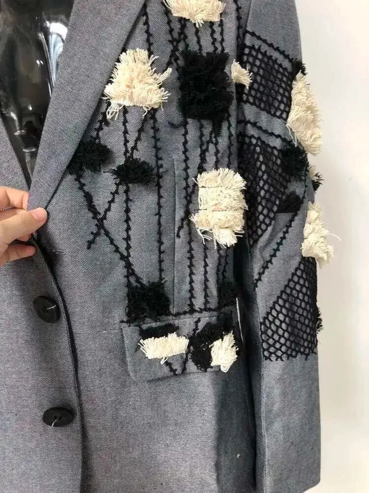 PFHQ Autumn Texture Design Niche Men's Blazers Streetwear Outdoor Patchwork Sports Baggy High Quality Delicacy Suit Coat 21Z1391