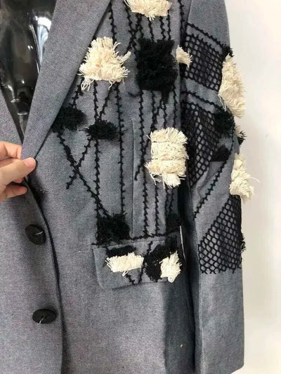 PFHQ Autumn Texture Design Niche Men's Blazers Streetwear Outdoor Patchwork Sports Baggy High Quality Delicacy Suit Coat 21Z1391