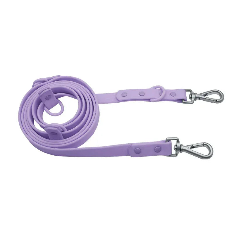 PVC Multifunctional Dog Leash Double Headed Buckle Pet Leashes For Medium Big Dogs Rope