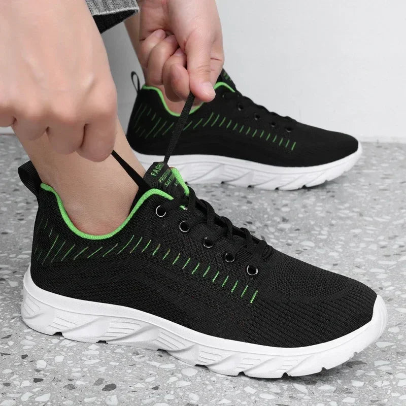 Breathable Men's Running Shoes Lightweight Men Sneakers Anti-slip Outdoor Male Walking Shoes Mesh Sports Footwear Lace Up Flats