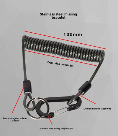Fishing Lost Rope Boat Fishing Sea Fishing Gear Accessories Anti-lost Rope Outdoor Mountaineering Camping Steel Wire Spring R...