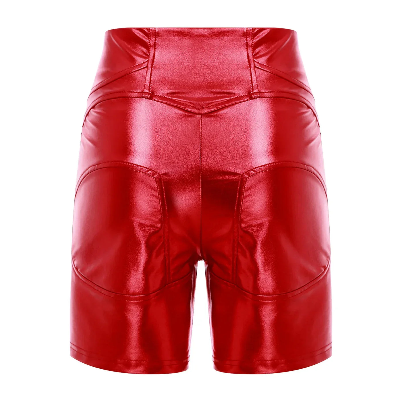 Women's Metallic Shiny Biker Shorts