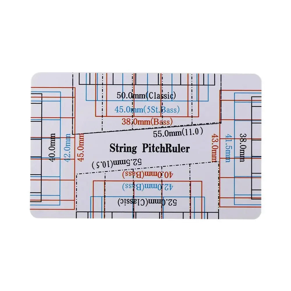 Guitar Strings String Pitch Ruler Measurement Rulers Card Guitar Ruler Compact Instruments Action Gauge Ruler Ukulele Bass