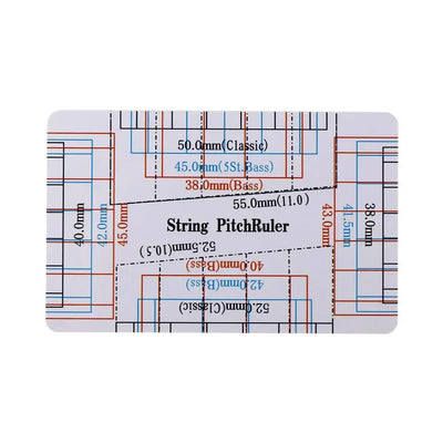 Guitar Strings String Pitch Ruler Measurement Rulers Card Guitar Ruler Compact Instruments Action Gauge Ruler Ukulele Bass