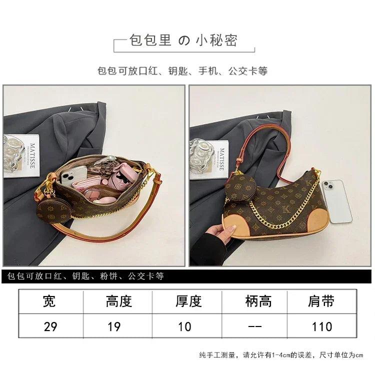 Famous designer elegant handbags leather for women ladies crossbody shoulder bag classic popular and lightweight