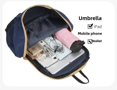 Mountaineering bag large capacity simple all-matching, fashionable, lightweight travel backpack, water splash resistant backpack