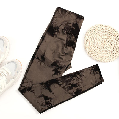 2024 New Tie Dye Gym Leggings Women Fitness Push Up Casual Sport Leggings Of Women  Running Outdoors