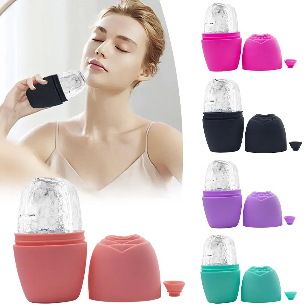 Reusable Ice Roller For Face And Eye Face Beauty Lifting Ice Face Tool Silicone Ice Mold Beauty Cooling Roller Ball Care
