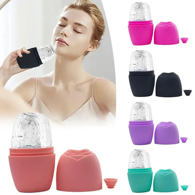 Reusable Ice Roller For Face And Eye Face Beauty Lifting Ice Face Tool Silicone Ice Mold Beauty Cooling Roller Ball Care
