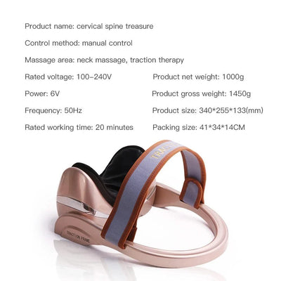 Electric Neck Massager Infrared Heating Airbag Neck Traction Vibration Shoulder Cervical Spine Shoulder Support Massager