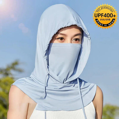 Summer Hats For Women Sunscreen Outdoor Anti UV Cycling Beach Hat Female Floppy Foldable Ladies Hat Sunhat Ice Silk Face Cover