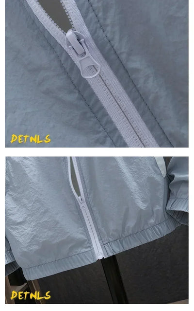 Summer Hooded Jacket Men Women Waterproof Sun Protection Clothing Fishing Hunting Clothes Quick Dry Skin Patchwork Windbreaker