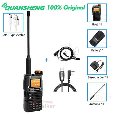 Quansheng UV K5 (8) Walkie Talkie Portable Am Fm Two Way Radio Commutator Station Amateur Ham Wireless Set Long Range Receiver
