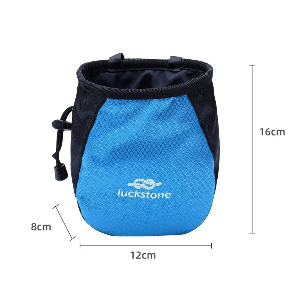 Waterproof Chalk Bag Bucket with Chalk Brush Climbing Magnesium Powder Bag for Weight Lifting Outdoor Climbing Equipment