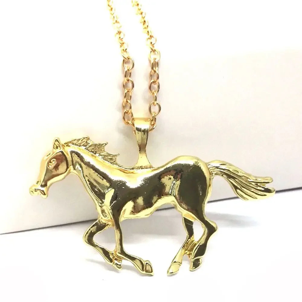 Statement Animals Accessories Silver/Gold Necklace Pony Necklace Pendant Horse Necklace