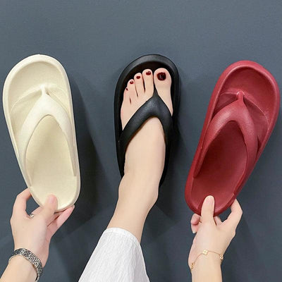 Women's Classy Flip-Flops for Women, Summer Flip-Flops for Beach Couples, New Thick-Soled Outer Wear Sandals for Men, Bathroom Bathing Non-Slip Slippers