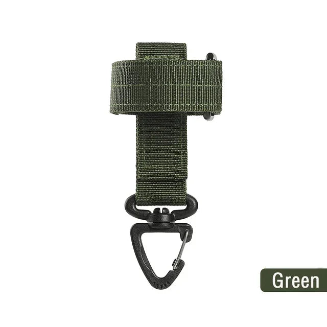 Mountaineering Buckle Outdoor Keychain  Gear Clip Keeper Pouch Belt Keychain Gloves Rope Holder Military Hook Camping