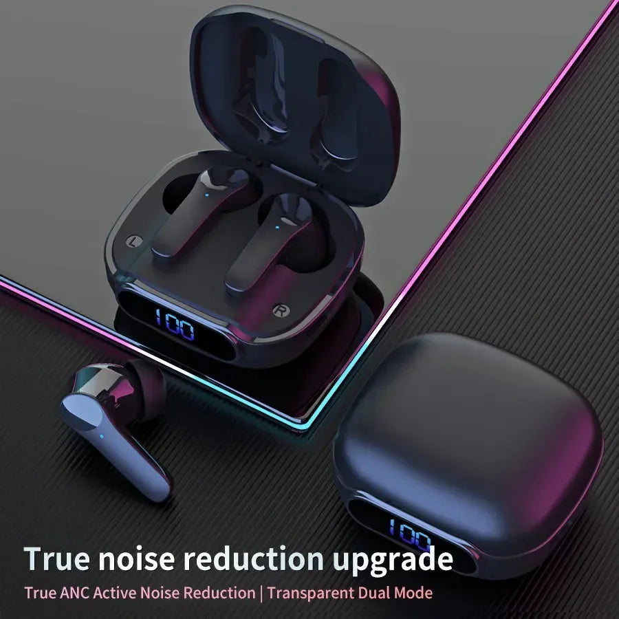 Wireless Earbuds 5H Playtime - In-Ear Noise Cancelling Earphones IPX7 Waterproof for Workout, SecureFit Ear Wings